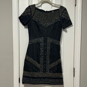 French Connection Black Studded Dress